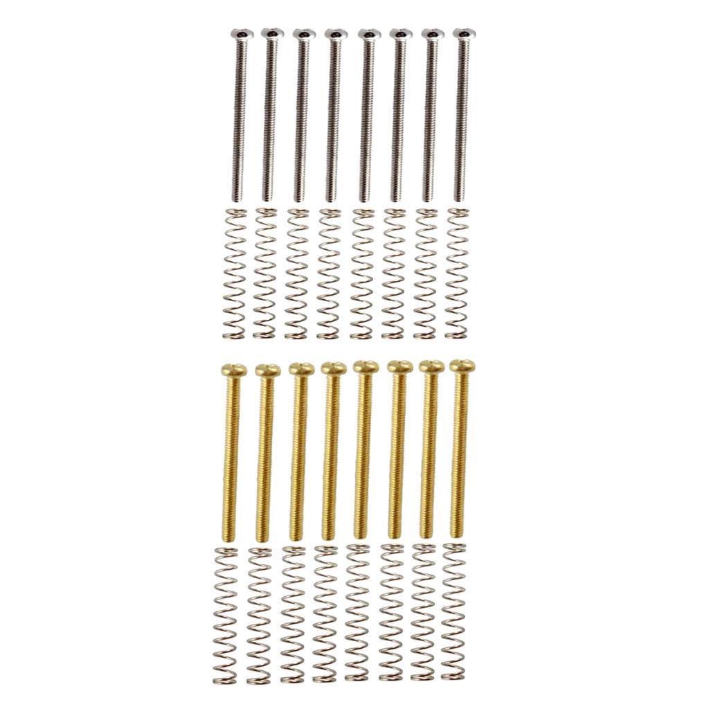 2 Set Electric Guitar Humbucker Double Coil Pickup Frame Screws+Springs