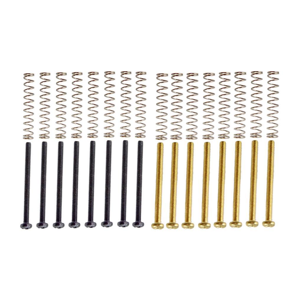 16pcs Double Coil Humbucker Pickup Frame Screws&Springs for Electric Guitar
