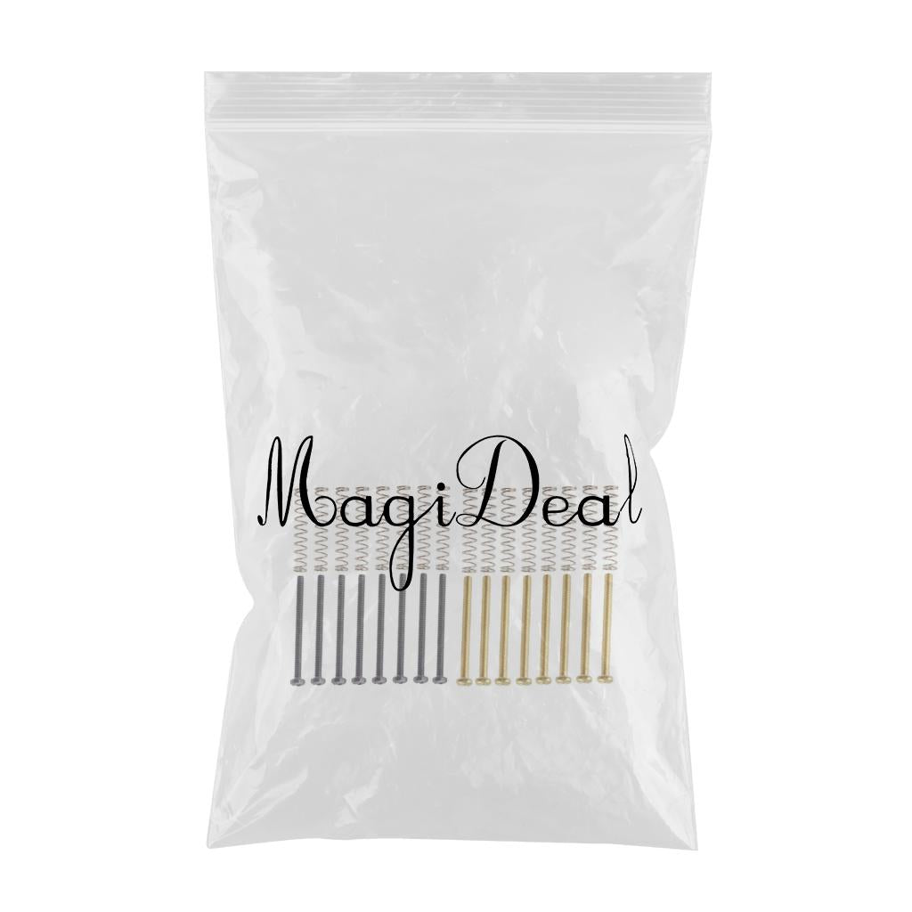 16pcs Double Coil Humbucker Pickup Frame Screws&Springs for Electric Guitar