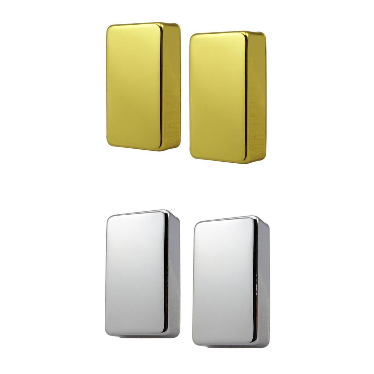 4 Pack Sealed Humbucker Pickup Cover for Electric Guitar Parts Silver+Golden