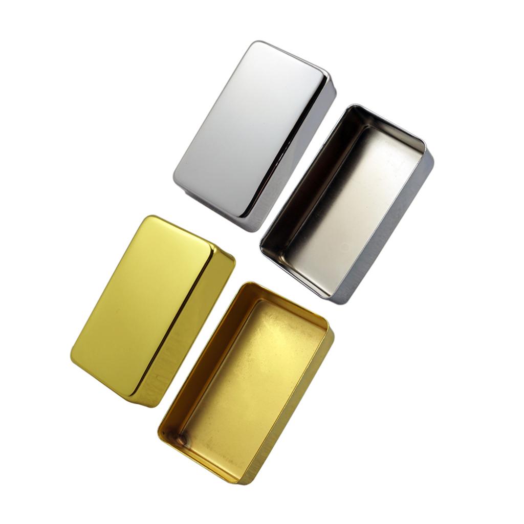 4 Pack Sealed Humbucker Pickup Cover for Electric Guitar Parts Silver+Golden