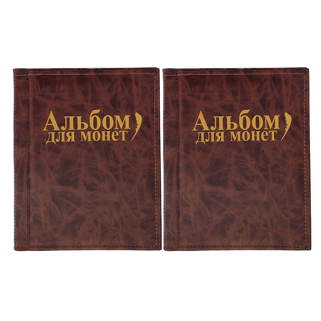 2pcs 250 Coin Collection Holder Storage Money Penny Pockets Album Book Gift