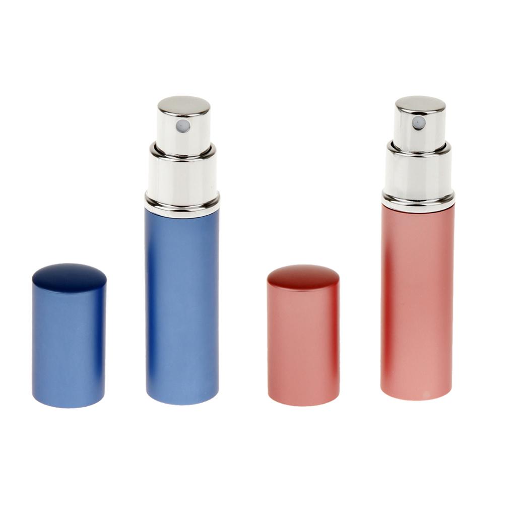 2 Pieces Travel Refillable Perfume Oil Atomizer Empty Mist Spray Bottle