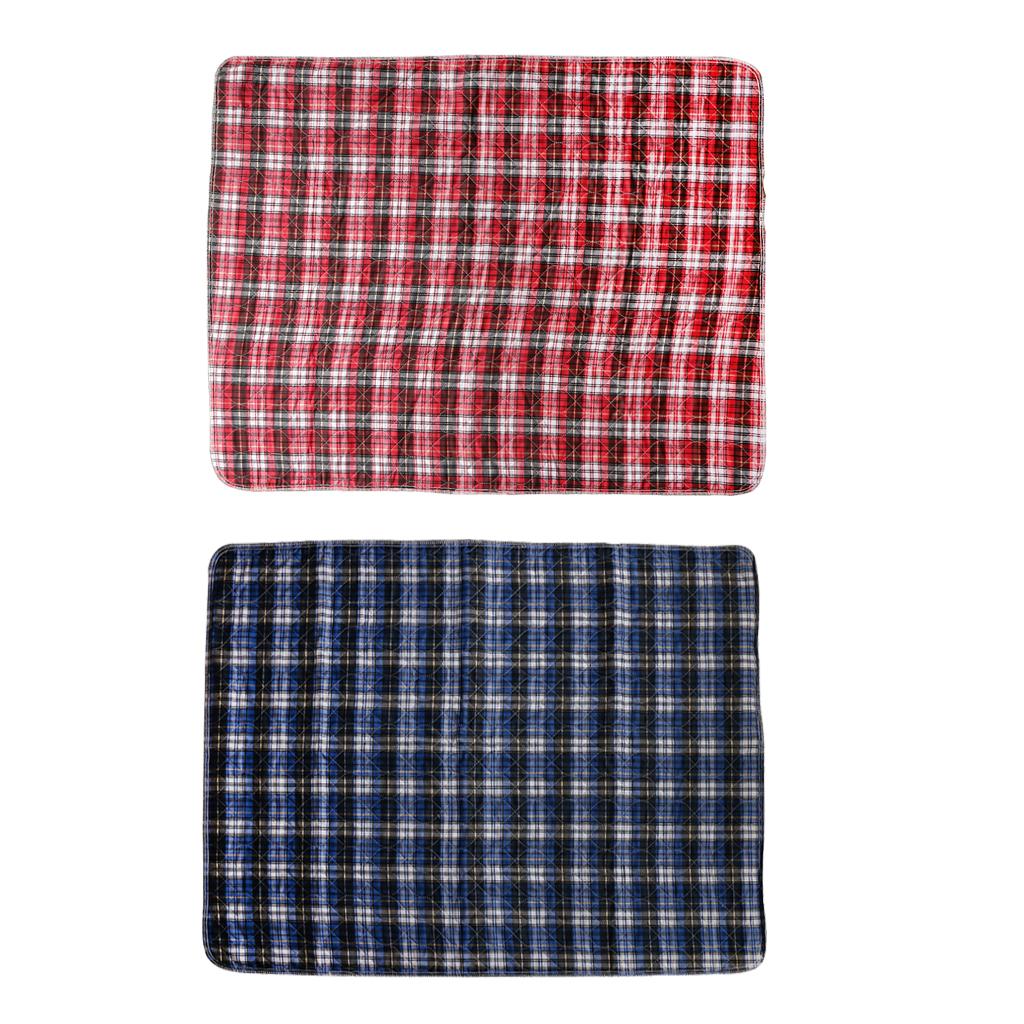 2 Pieces Washable Reusable Underpads Incontinence Bed Pad Absorbent Sheets