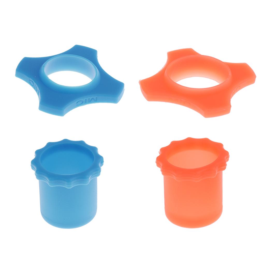 2 Sets Wireless Microphone Mic Holder Anti-rolling Protection Ring + Bottom