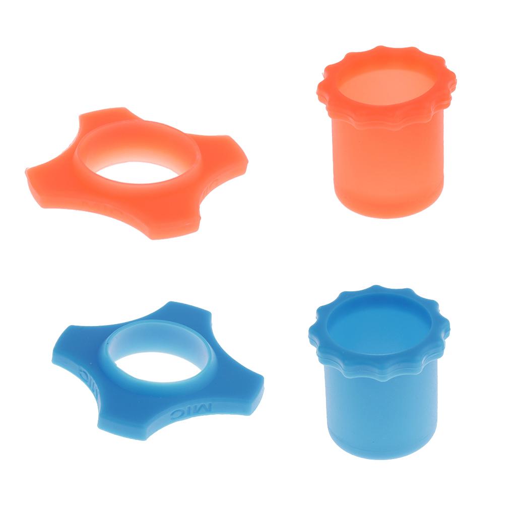 2 Sets Wireless Microphone Mic Holder Anti-rolling Protection Ring + Bottom