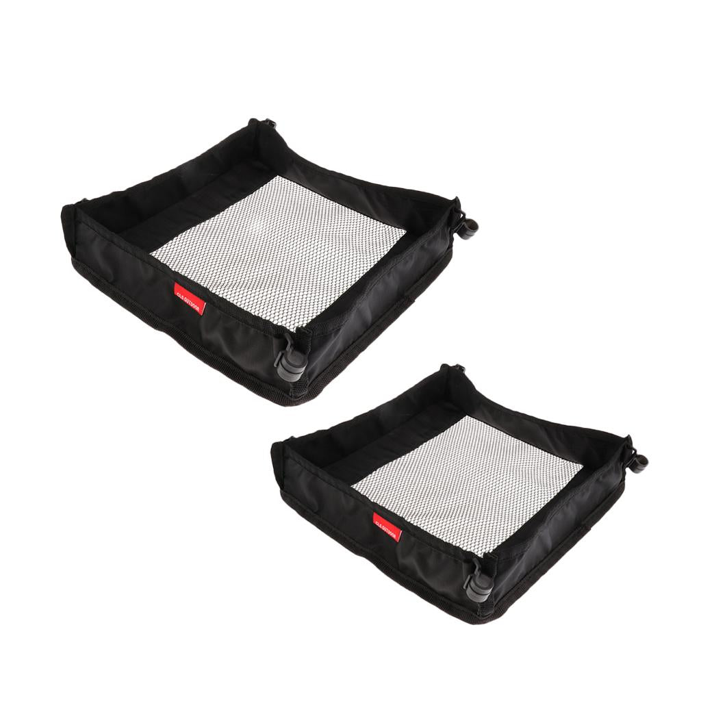 2pcs Camping Picnic Folding Table Storage Grid Outdoor Storage Mesh Bag S M