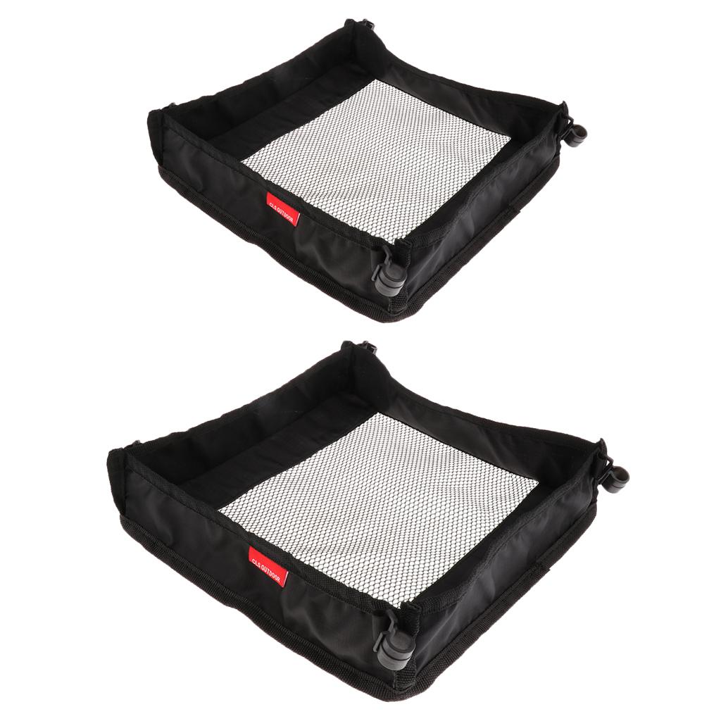 2pcs Camping Picnic Folding Table Storage Grid Outdoor Storage Mesh Bag S M