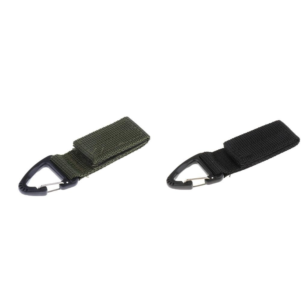 2pcs Molle Nylon Webbing Buckle Outdoor Camping Hiking Backpack Hanging Hook