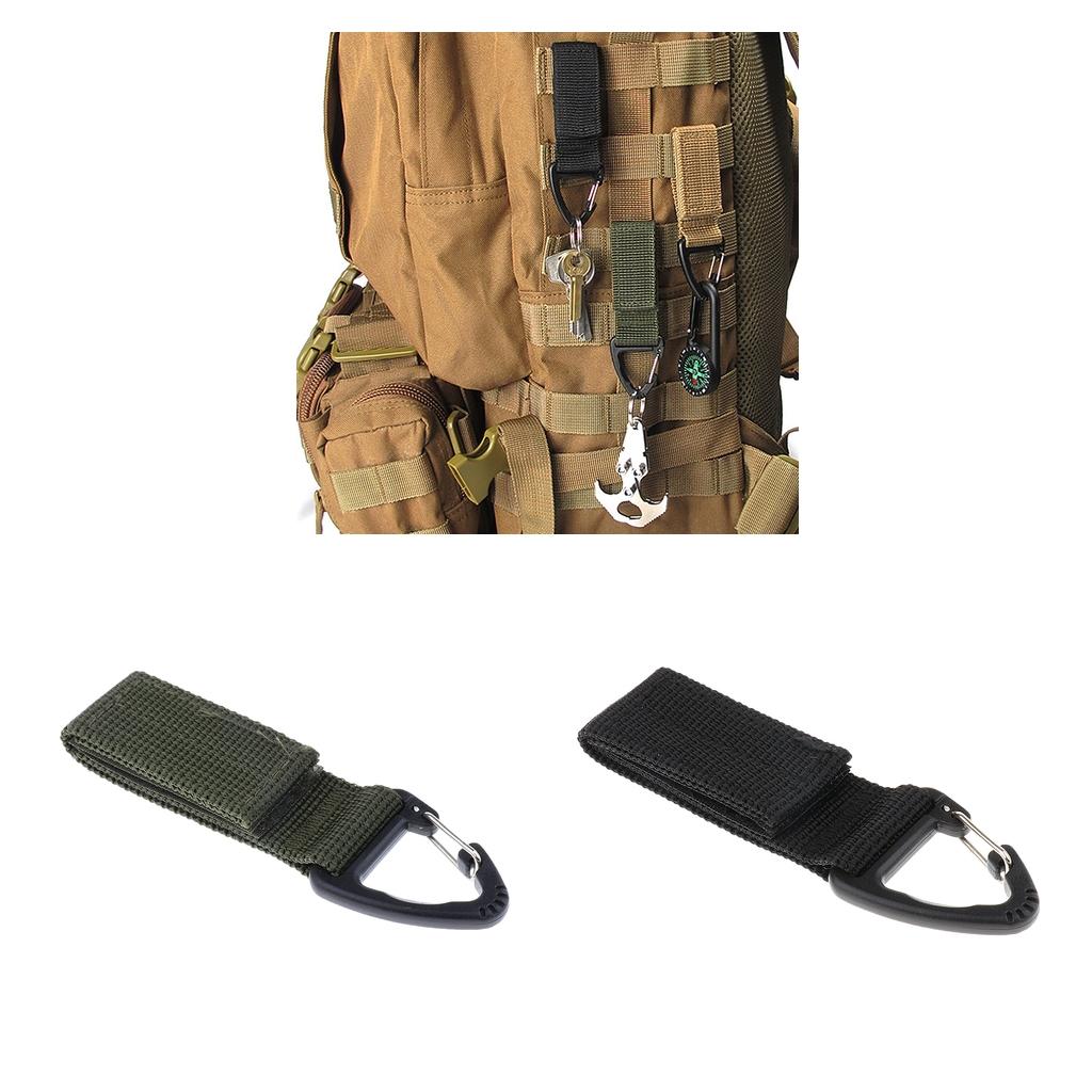 2pcs Molle Nylon Webbing Buckle Outdoor Camping Hiking Backpack Hanging Hook