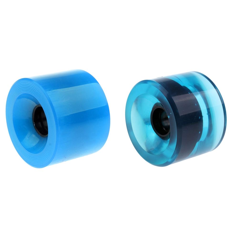 2pcs PU Skateboard Wheels Longboard Replacement Wheels Cruiser Parts 70x51mm