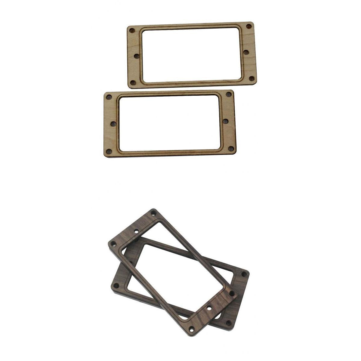 4pcs/set Humbucker Pickup Mounting Ring for Electric Guitar Maple+Rosewood