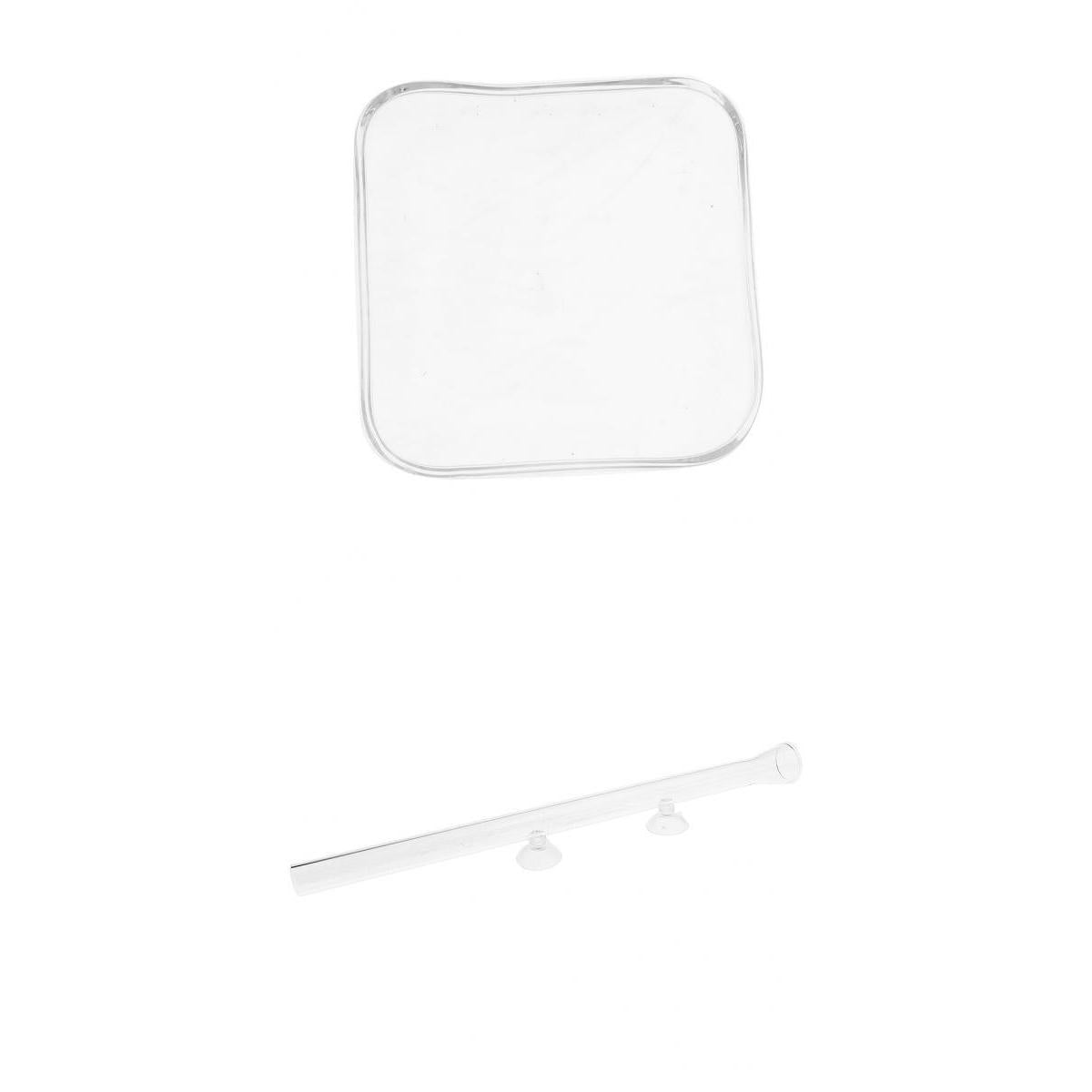 2Pcs Aquarium Clear Glass Shrimp Feeding Tube Food Dish Feeder Container