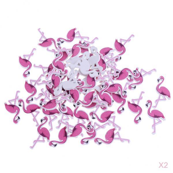 100Pcs Cartoon Flamingo Wood Wooden Buttons Handmade for Sewing Scrapbooking