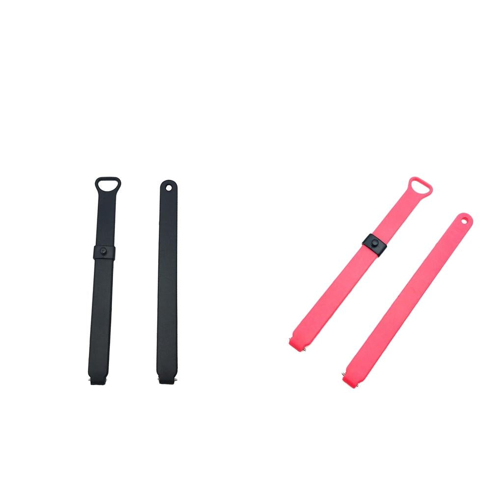 2pcs Watch Band Wrist Strap For Misfit Ray Fitness Tracker Black + Rose Red