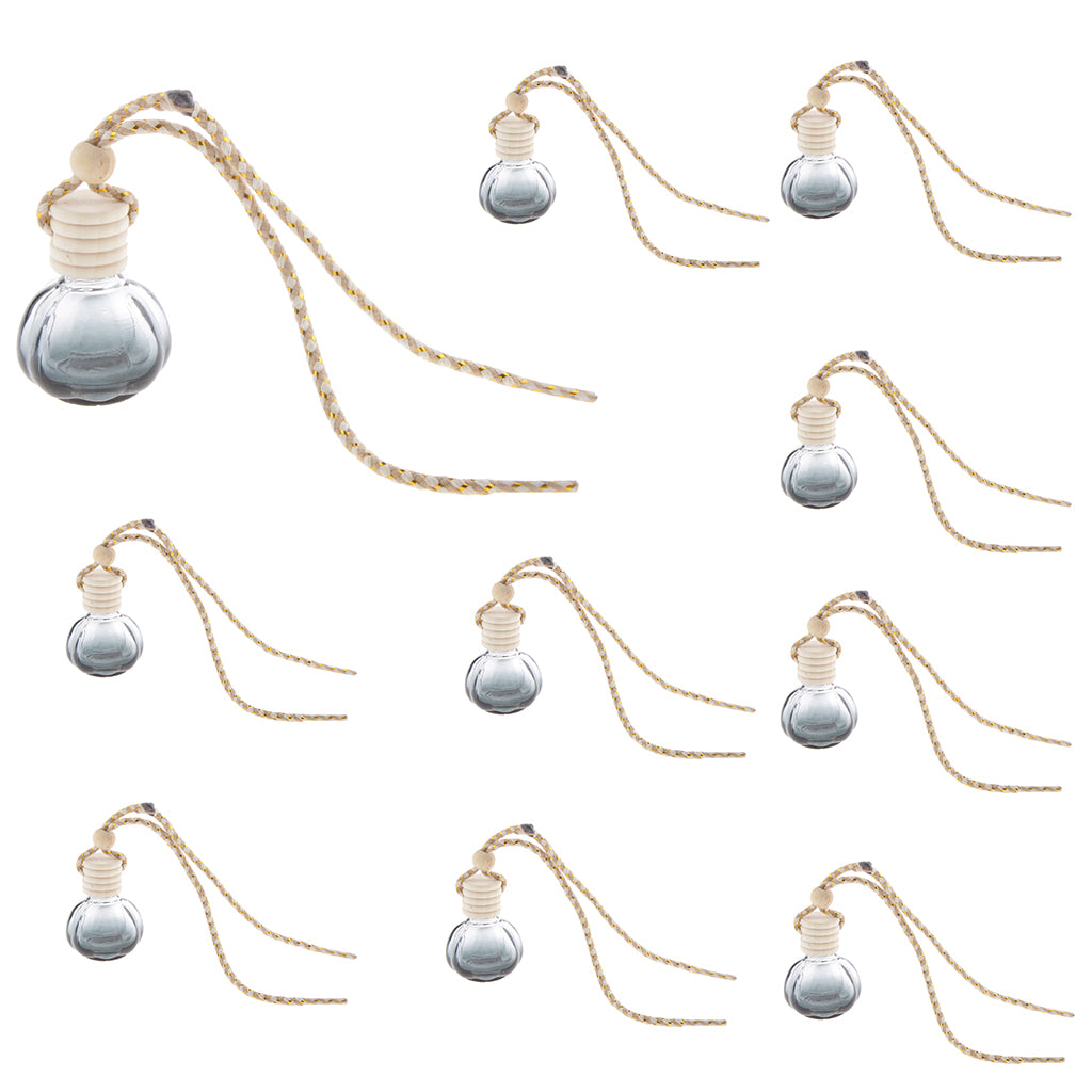 10x Ball Shaped Charm Empty Glass Perfume Bottle Pendant Car Hanging Decor