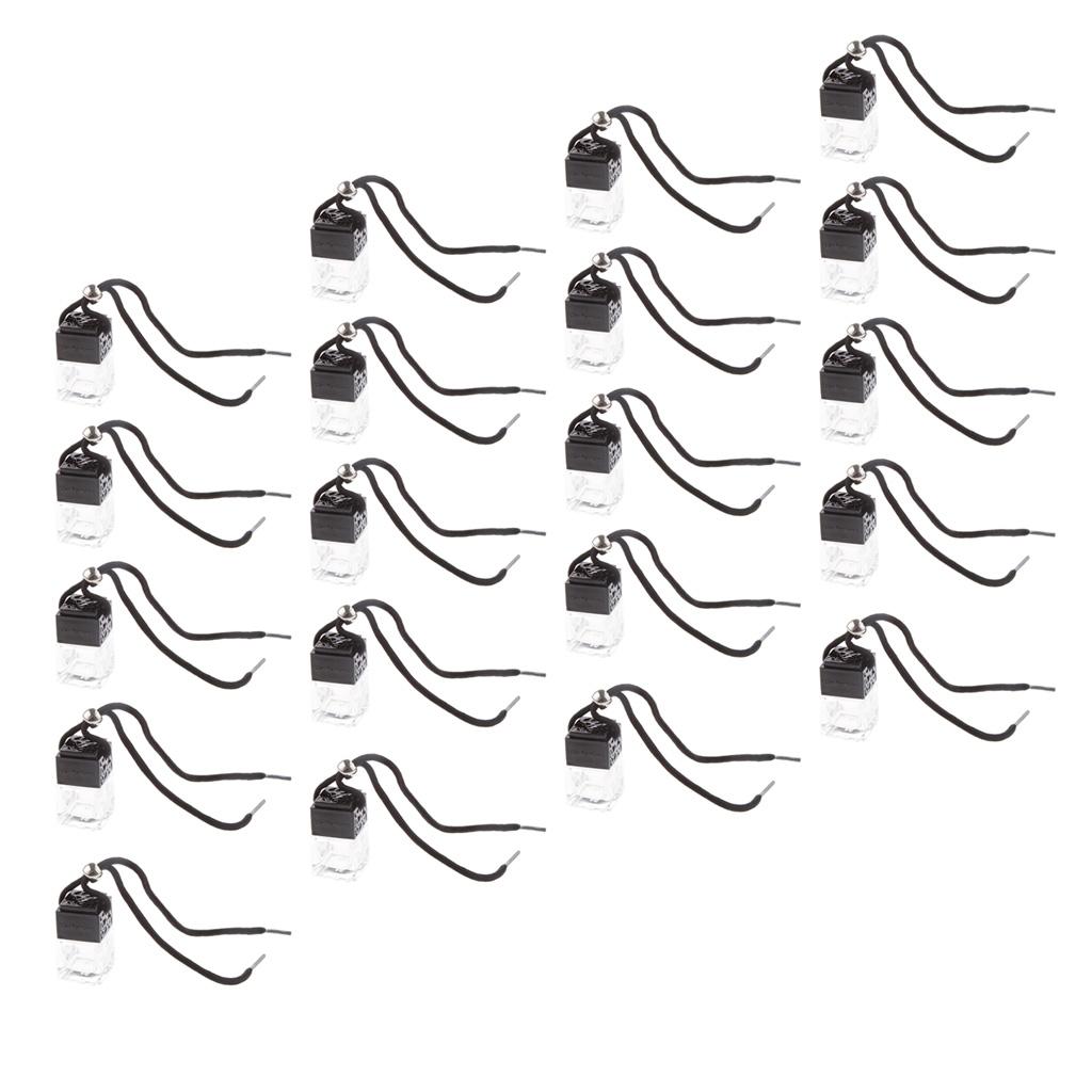 Charm Empty Glass Perfume Bottle Pendant for Car Hanging Decor Square 20pcs