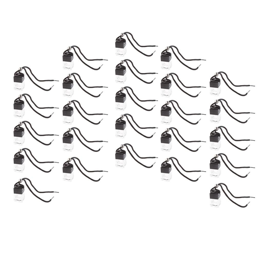 Charm Empty Glass Perfume Bottle Pendant for Car Hanging Decor Square 25pcs