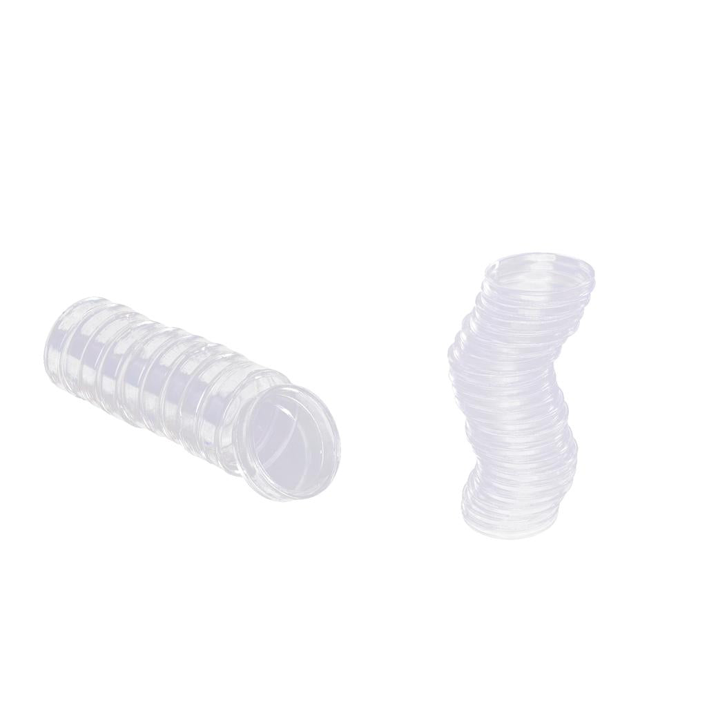 40pcs Clear Round Plastic Coin Capsules Container Storage Holder 45mm+41mm