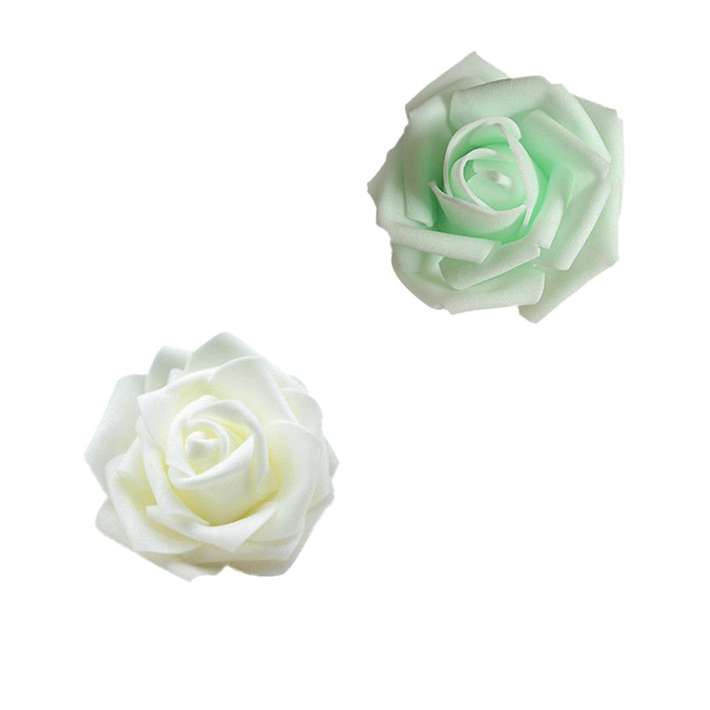 100x Foam Roses Artificial Flowers Wedding Bridal Bouquet Party Decor Crafts