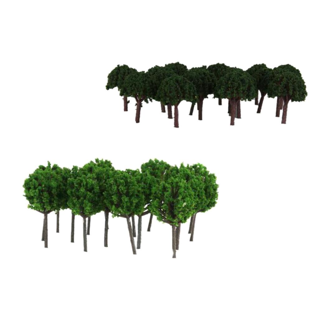 100 Pieces Scale Model Train Trees Scenery Landscape Accessories