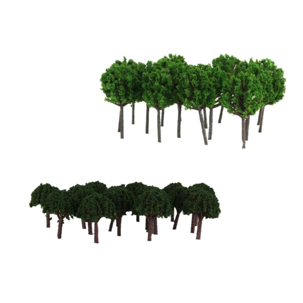 100 Pieces Scale Model Train Trees Scenery Landscape Accessories