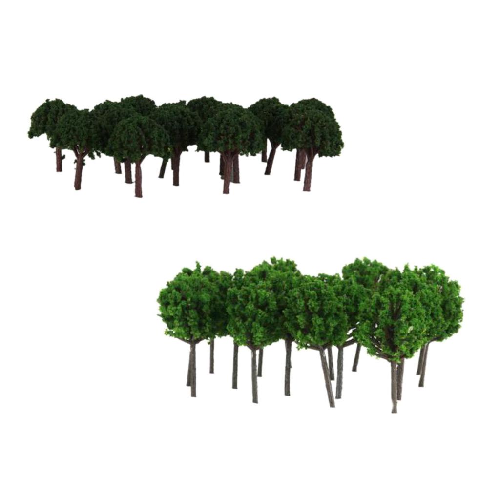 100 Pieces Scale Model Train Trees Scenery Landscape Accessories