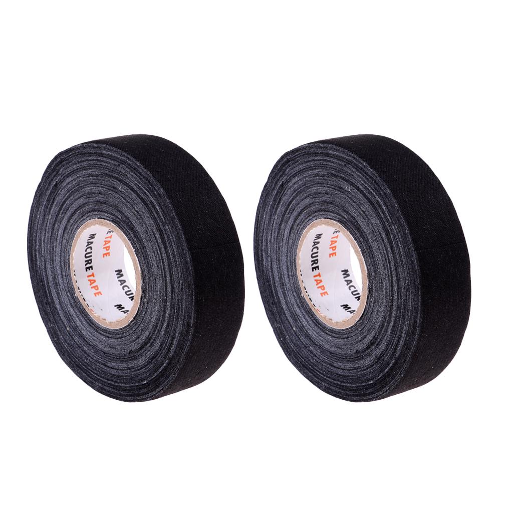 2 Roll Waterproof Adhesive Ice Hockey Cloth Stick Grip Tape 25mmx22.5m