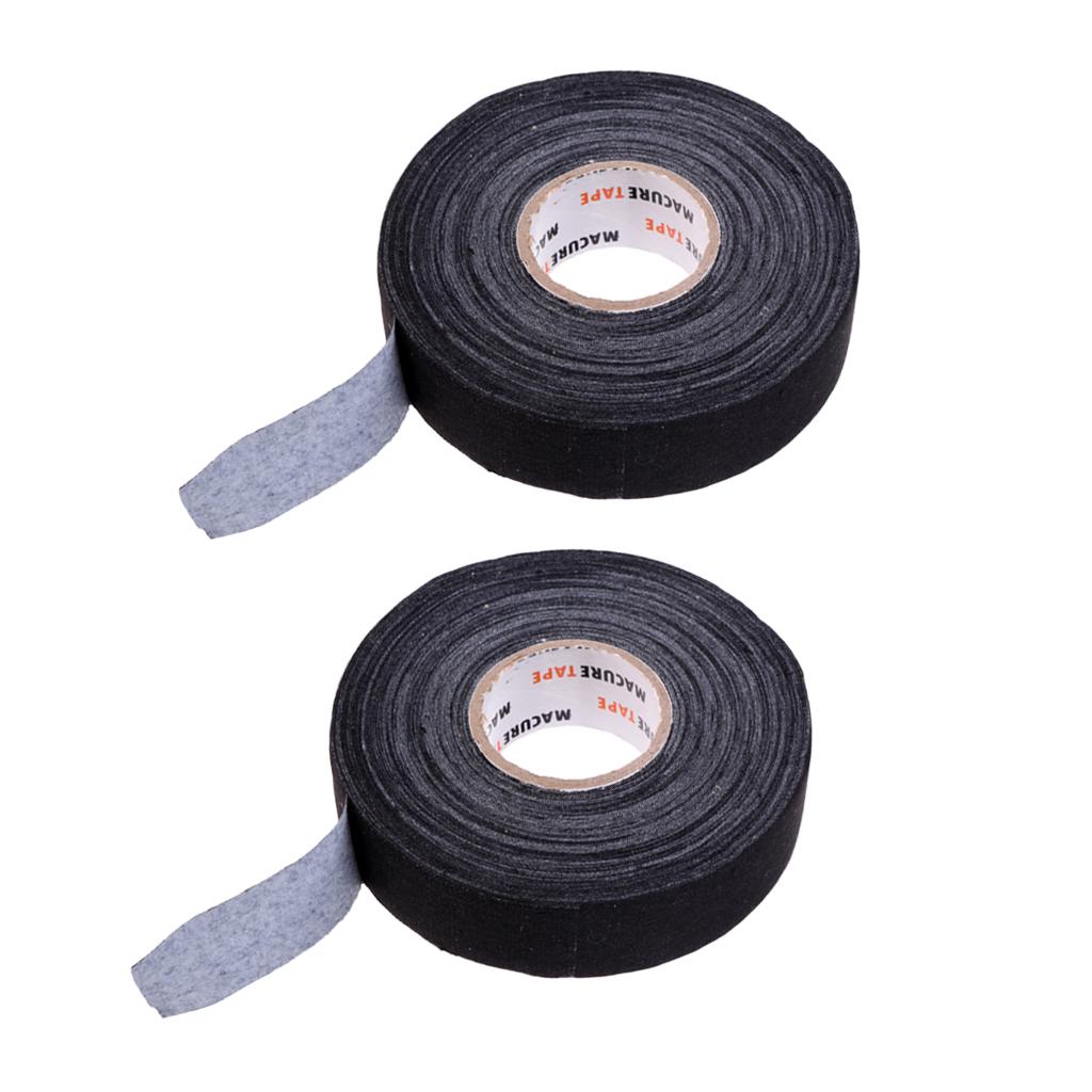 2 Roll Waterproof Adhesive Ice Hockey Cloth Stick Grip Tape 25mmx22.5m