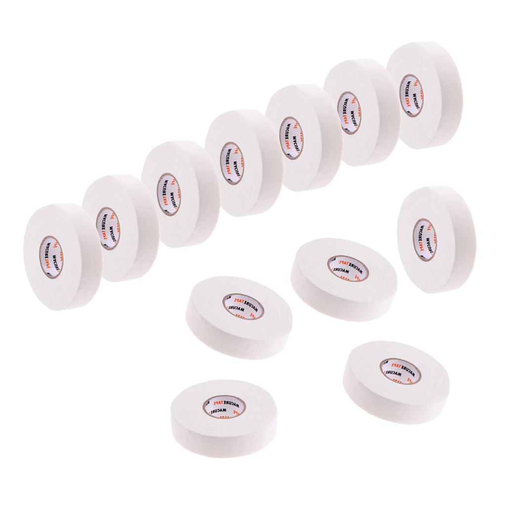 12 Roll Waterproof Adhesive Ice Hockey Cloth Stick Grip Tape 25mmx22.5m