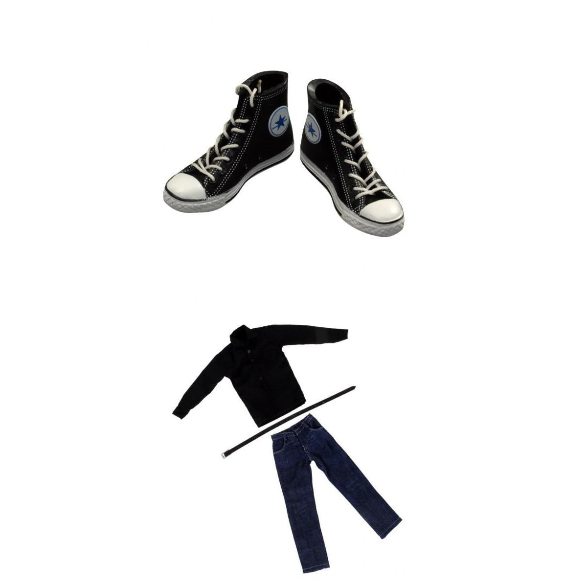 1/6 Male Mens Body 12inch Action Figure Shirts Jeans Pants Belt Sneaker Set