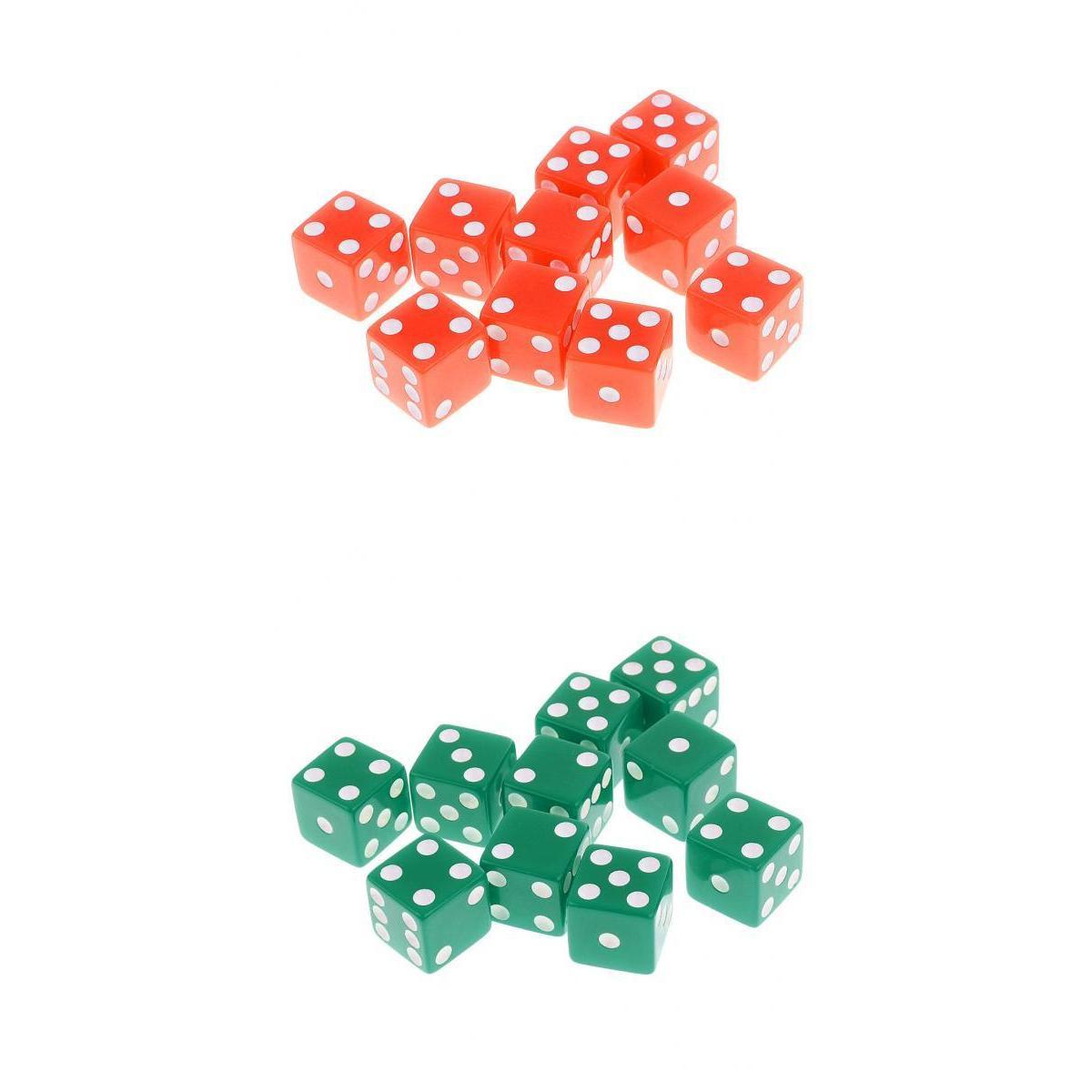 20X 16mm Six Sided D6 White Spot Dice Die for D&D TRPG Party Board Game Toy