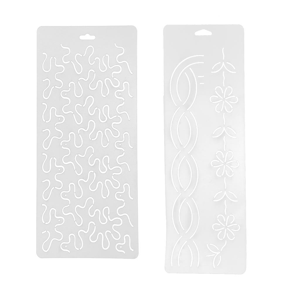 2Pcs DIY Plastic Quilting Quilt Stencil Painting Craft Template Sewing Tool