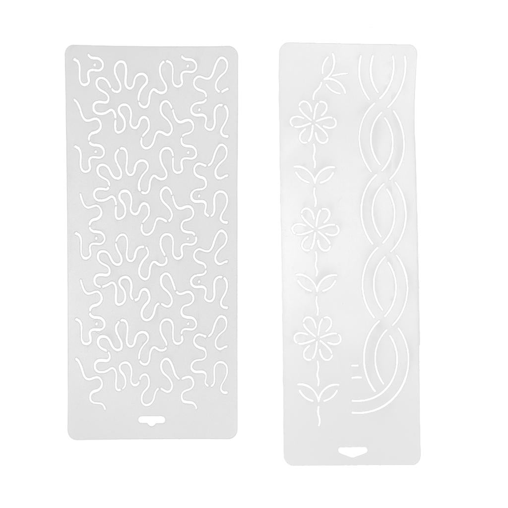 2Pcs DIY Plastic Quilting Quilt Stencil Painting Craft Template Sewing Tool