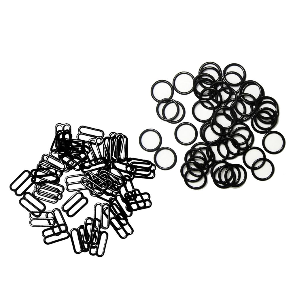 100 x O Rings Bra Strap Adjuster + 100 x Fig 8 Bra Strap Adjuster for Girl