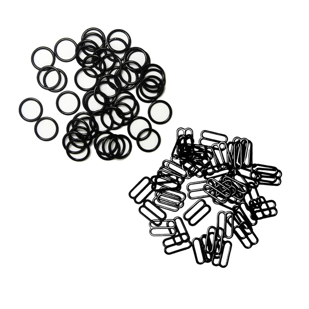 100 x O Rings Bra Strap Adjuster + 100 x Fig 8 Bra Strap Adjuster for Girl