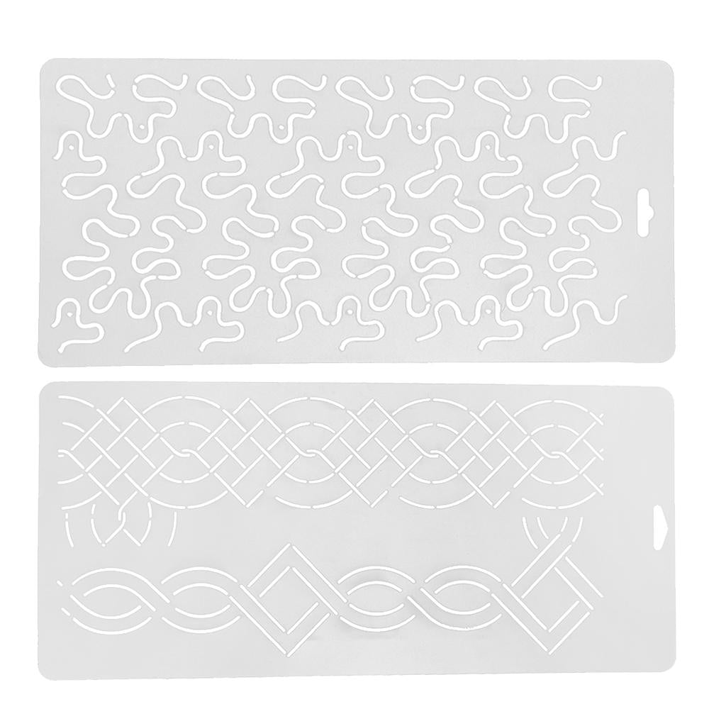 2Pcs Plastic Quilting Quilt Stencil Painting Craft Template Sewing Tool