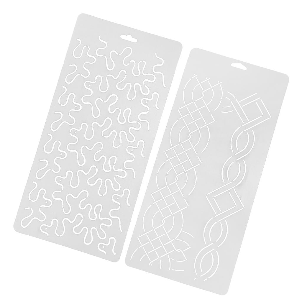 2Pcs Plastic Quilting Quilt Stencil Painting Craft Template Sewing Tool