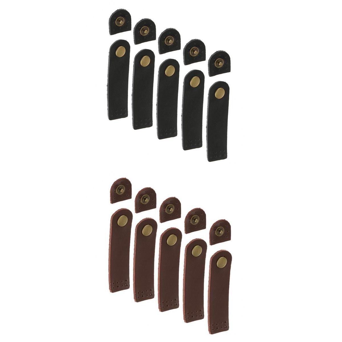 10 Sets Rounded Corner Leather Snap Buckles Purse Wallet Bag DIY Accessories