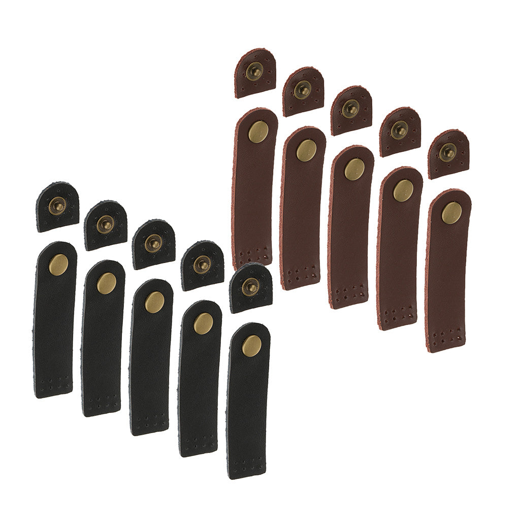 10 Sets Rounded Corner Leather Snap Buckles Purse Wallet Bag DIY Accessories