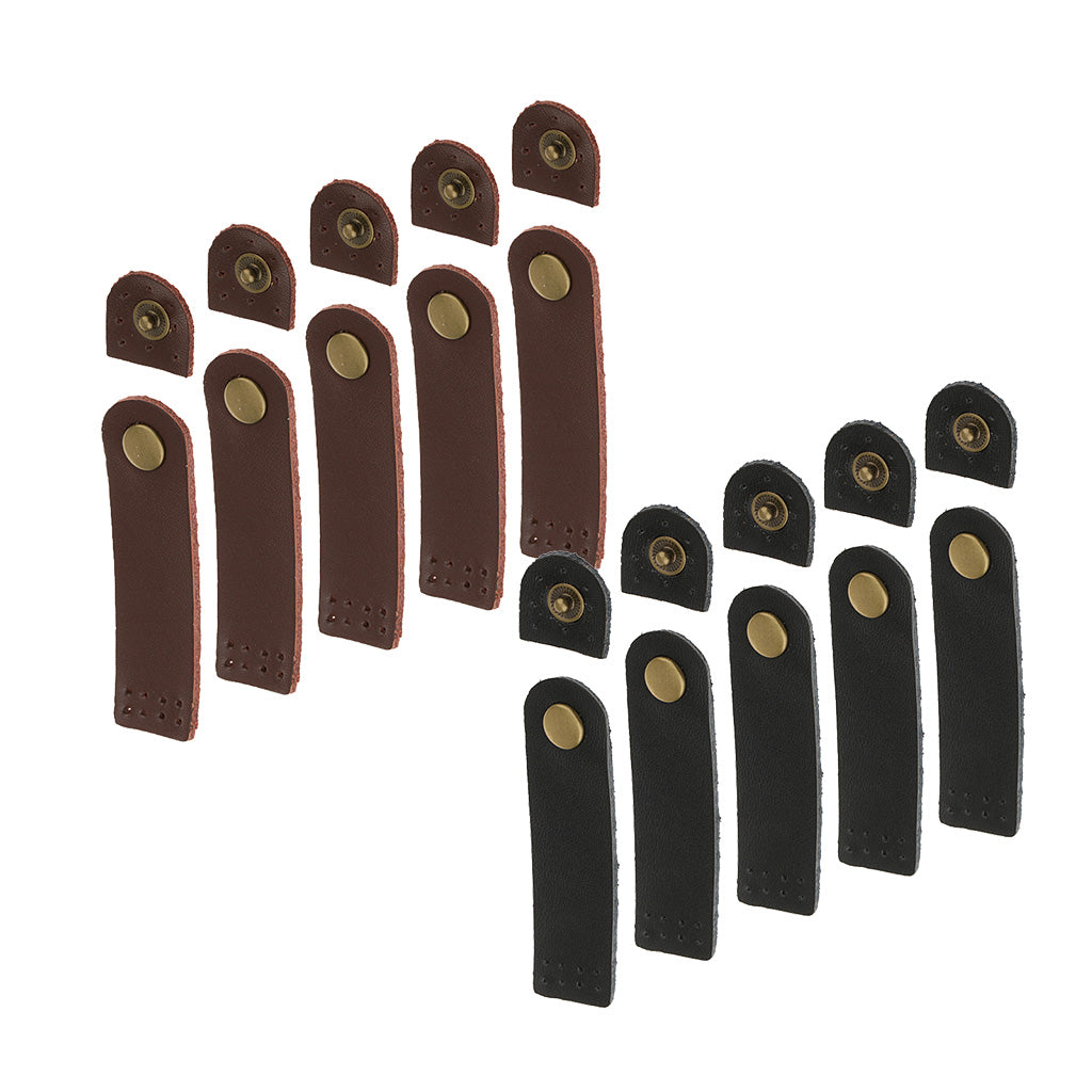10 Sets Rounded Corner Leather Snap Buckles Purse Wallet Bag DIY Accessories