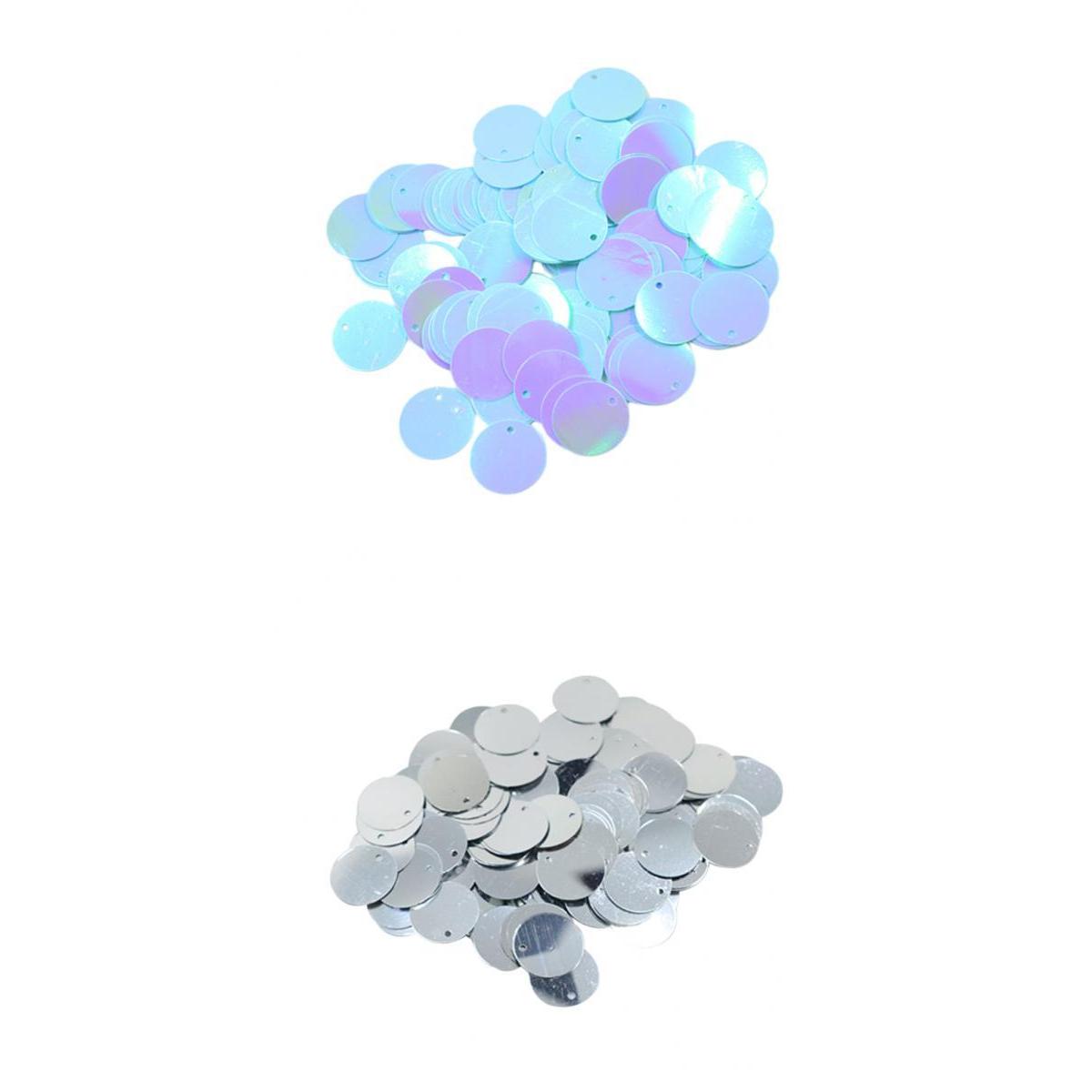 260Pcs DIY Round Loose Sequins Paillettes Sewing Craft for Bag Decor 16mm