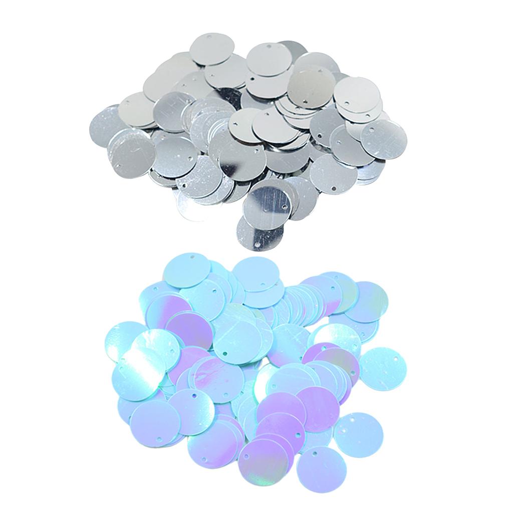 260Pcs DIY Round Loose Sequins Paillettes Sewing Craft for Bag Decor 16mm