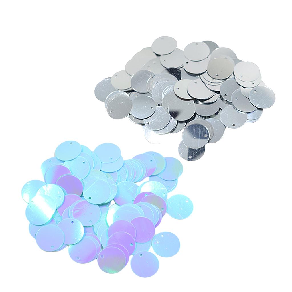 260Pcs DIY Round Loose Sequins Paillettes Sewing Craft for Bag Decor 16mm