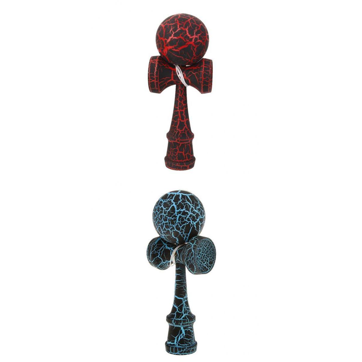 2 Pieces Wooden Crack Full Sized Kendama Game Ball Japanese Traditional Game