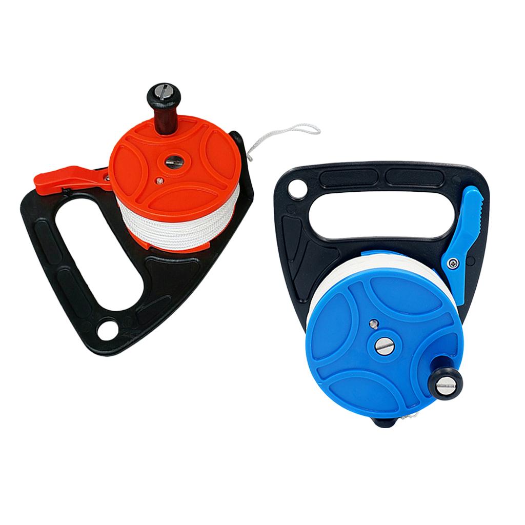 2 Pieces Scuba Diving Multi Purpose Dive Wreck Cave Reel with Handle Line