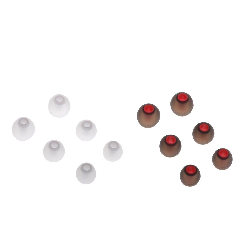 12Pieces 3.8mm Soft Silicone Earphone Covers Earbud Tips