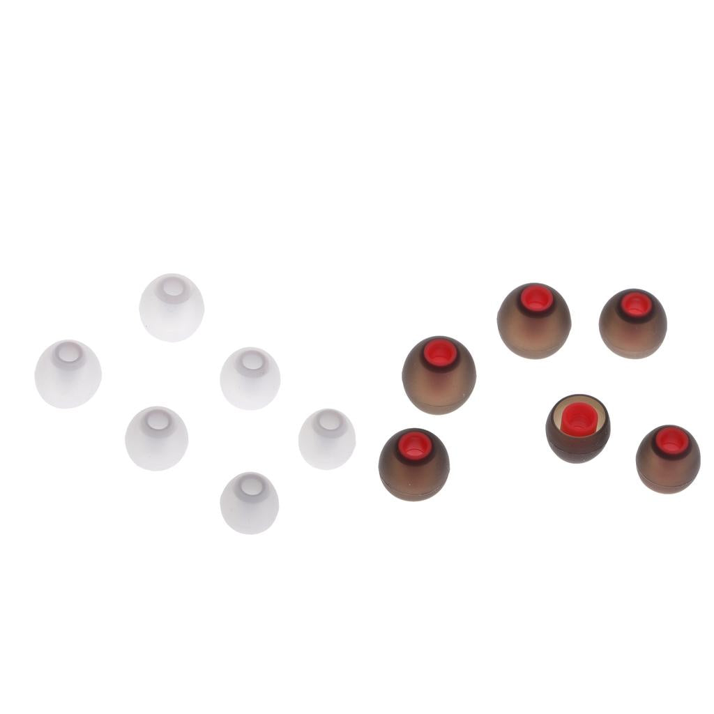 12Pieces 3.8mm Soft Silicone Earphone Covers Earbud Tips