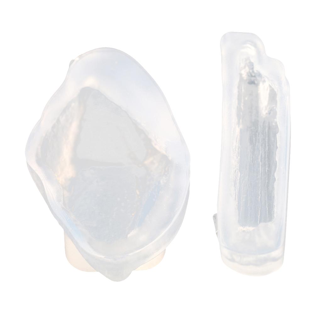 2 Pieces Wood Stone Shape Silicone Mould Mold for Ornament Resin Casting