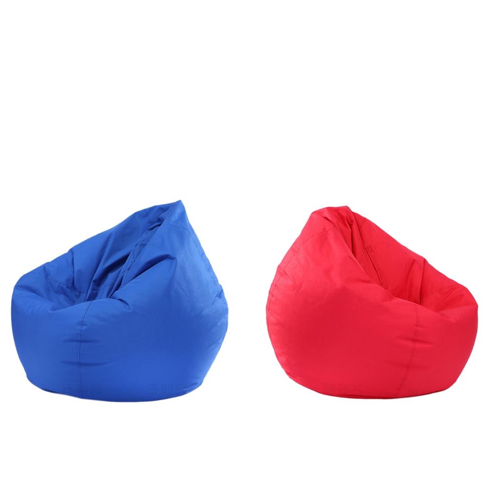 2 Pieces Waterproof Stuffed Animal Storage Bean Bag Cover Royal Blue & Red
